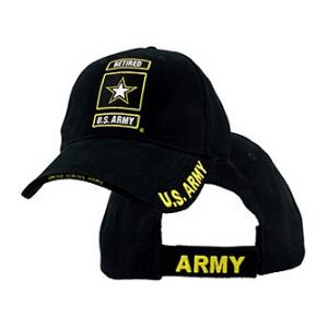 U.S. Army Retired Cap with Star (Black)