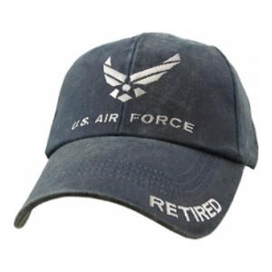 Air Force Retired Wing Logo Cap (Pre-Washed Dark Navy)