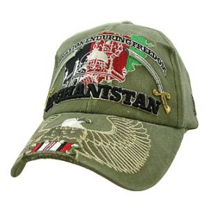 OEF Afghanistan Cap w/ Embroidered Eagle on Visor (OD Green)