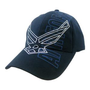 Air Force Vertical Cap with Wing Emblem (Dark Navy)