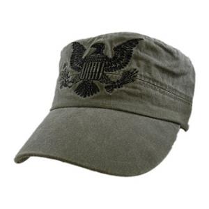 U.S. Army Emblem Flat-Top Cap (OD Green)