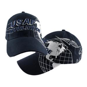 Air Force Worldwide Extreme Embroidery Cap w/ Globe & Fighter Jet
