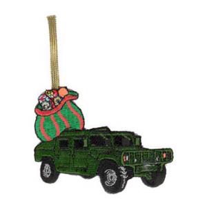 Embroidered Humvee with Toys Christmas Ornament
