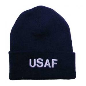 USAF Letters Logo Watch Cap (Dark Navy)