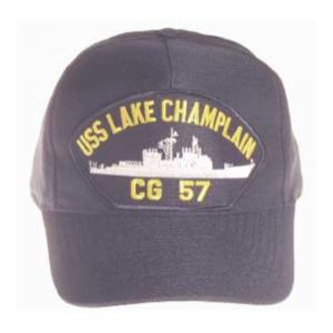 USS Lake Champlain CG-57 Cap (Dark Navy) (Direct Embroidered)