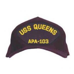 USS Queens APA-103 Cap (Dark Navy) (Direct Embroidered)