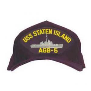 USS Staten Island AGB-5 Cap with Boat (Dark Navy) (Direct Embroidered)
