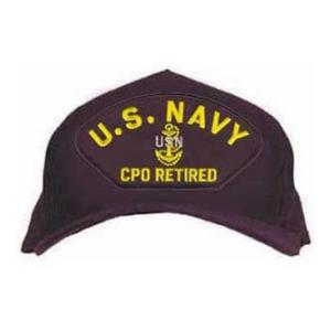 U. S. Navy  CPO Retired with Anchor (Dark Navy)