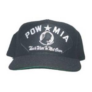 POW/MIA Their War Is Not Over (Cursive) Cap with Logo