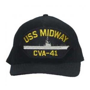USS Midway CVA-41 Cap (Dark Navy) (Direct Embroidered)