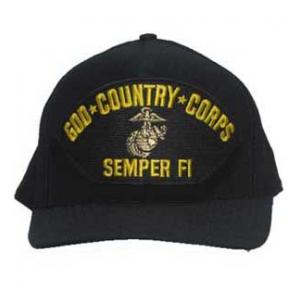 God  Country  Corps Semper Fi Cap (Black)