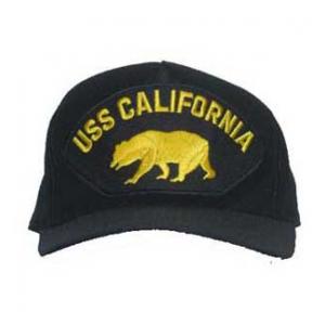 USS California Cap with Bear (Dark Navy)