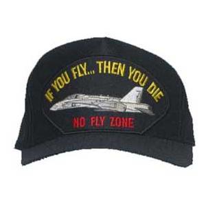 If You Fly Then You Die Cap with Plane (Dark Navy)