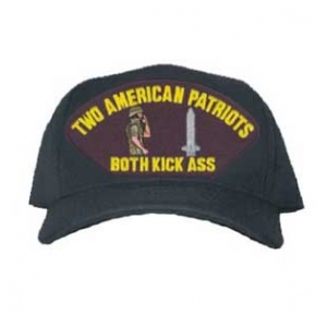 Two American Patriots Both Kick ... Cap (Dark Navy)