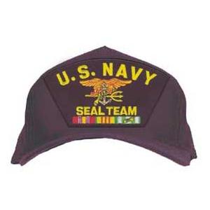 U. S. Navy Seal Team with Emblem w/ Vietnam ribbons (Dark Navy)