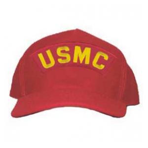 USMC Cap with Letters Only (Red)