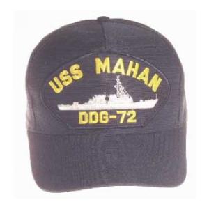 USS Mahan DDG-72 Cap (Dark Navy) (Direct Embroidered)