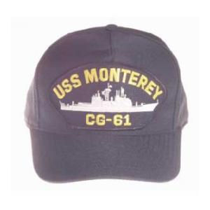 USS Monterey CG-61 Cap (Dark Navy) (Direct Embroidered)