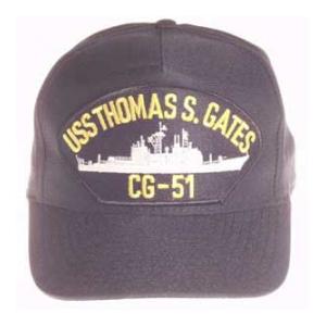 USS Thomas S. Gates CG-51 Cap (Dark Navy) (Direct Embroidered)