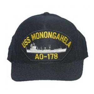 USS Monogahela AO-178 Cap with Boat (Dark Navy) (Direct Embroidered)