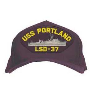 USS Portland LSD-37 Cap (Dark Navy) (Direct Embroidered)