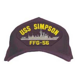 USS Simpson FFG-56 Cap (Dark Navy) (Direct Embroidered)