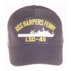 USS Harpers Ferry LSD-49 Cap (Dark Navy) (Direct Embroidered)