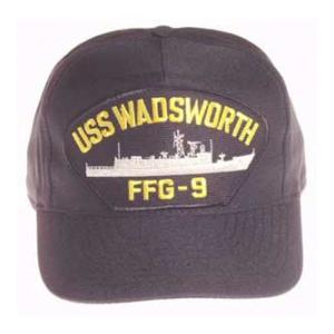 USS Wadsworth FFG-9 Cap (Dark Navy) (Direct Embroidered)