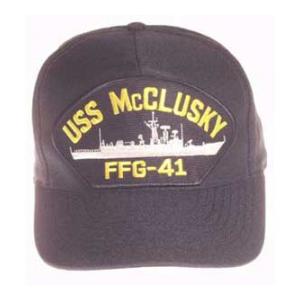 USS McClusky FFG-41 Cap (Dark Navy) (Direct Embroidered)
