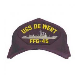 USS De Wert FFG-45 Cap (Dark Navy) (Direct Embroidered)