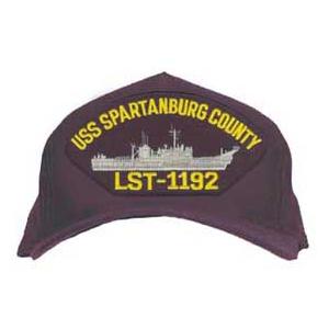 USS Spartanburg Count LST-1192 Cap (Dark Navy) (Direct Embroidered)