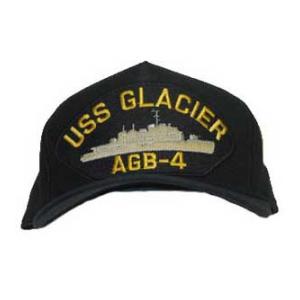 USS Glacier AGB-4 Cap with Boat (Dark Navy) (Direct Embroidered)