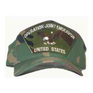 Operation Joint Endeavor US Cap with Eagle (Woodland Camo)