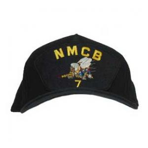NMCB 7 Cap with Seabees Logo (Dark Navy)