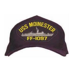 USS Moinester FF-1097 Cap (Dark Navy) (Direct Embroidered)