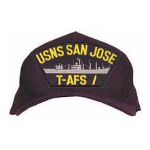 USNS San Jose T-AFS 7 Cap (Dark Navy) (Direct Embroidered)