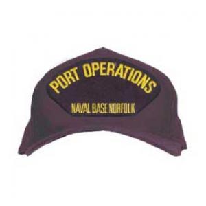 Port Operations - Naval Base Norfolk Cap (Dark Navy) (Direct Embroidered)