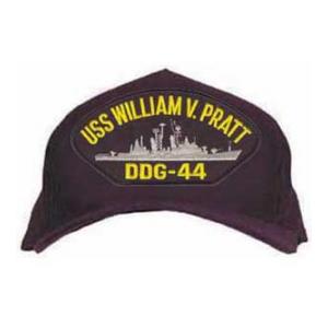 USS William V. Pratt DDG-44 Cap (Dark Navy) (Direct Embroidered)
