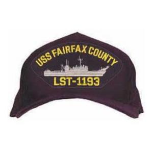 USS Fairfax County LST-1193 Cap (Dark Navy) (Direct Embroidered)