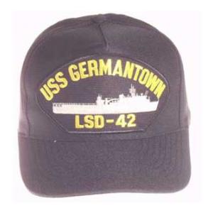 USS Germantown LSD-42 Cap (Dark Navy) (Direct Embroidered)