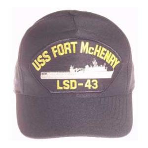 USS Fort Mc Henry LSD-43 Cap (Dark Navy) (Direct Embroidered)