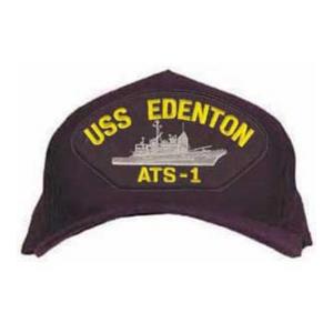 USS Edenton ATS-1 Cap with Boat (Dark Navy) (Direct Embroidered)