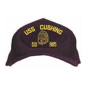 USS Cushing DD-985 Cap with Lion (Dark Navy) (Direct Embroidered)