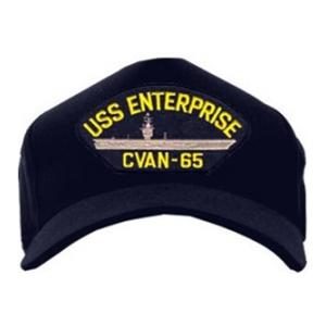 USS Enterprise CVAN-65 Cap (Dark Navy) (Direct Embroidered)