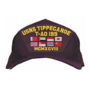 USNS Tippecanoe T-AO 199 Cap with Flags (Dark Navy)