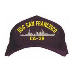 USS San Francisco CA-38 Cap (Dark Navy) (Direct Embroidered)