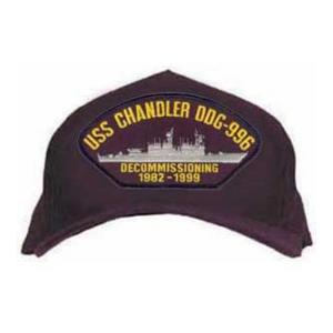 USS Chandler DDG-996 Cap with Decommissioning 82-99 (Direct Embroidered)