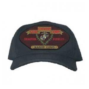 God Country Corps Semper Fidelis Marine Corps Cap with Globe & Anchor (Blac