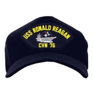 USS Ronald Reagan CVN-76 Cap w/ Cowboy (Dark Navy)
