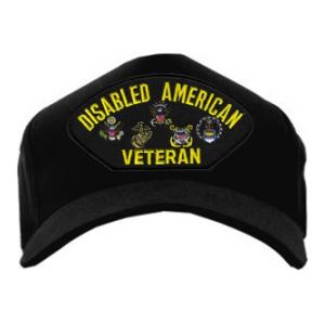 Disabled American Veteran Cap w/Emblems (Dark Navy)
